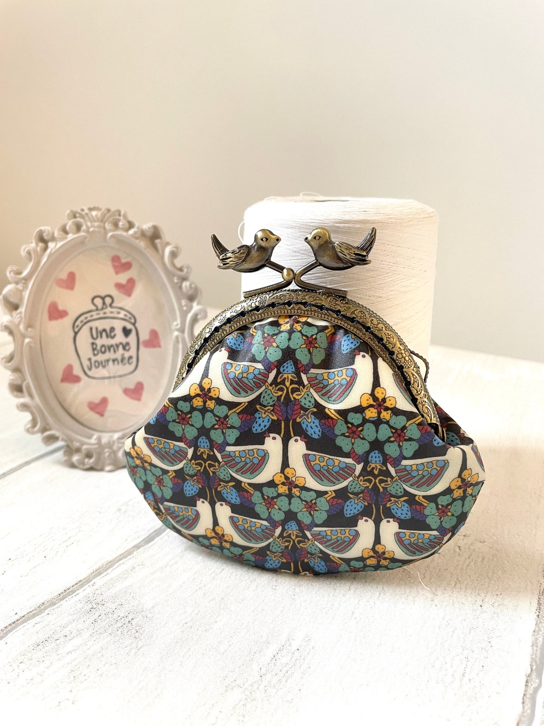 Liberty of London Love Birds Strawberry Feast Metal Frame Coin Etsy