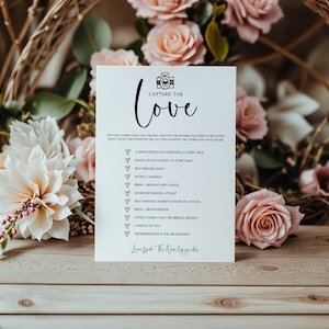 Wedding Capture The Love Camera I spy sign - Fun wedding sign