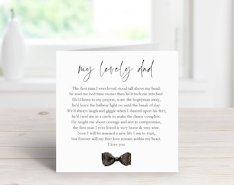 Dad Wedding Day Poem Card - show your Dad how special he is!