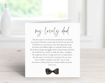 Dad Wedding Day Poem Card - show your Dad how special he is!