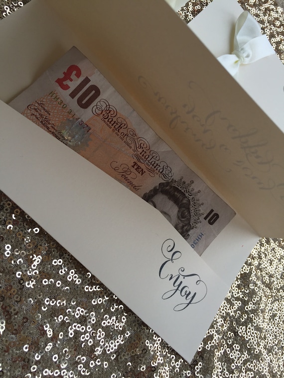 Beautiful Ivory diamante wedding//Birthday gift wallet for money//vouchers//tickets