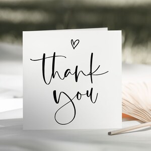 Generic Thank You Card with Cute Heart