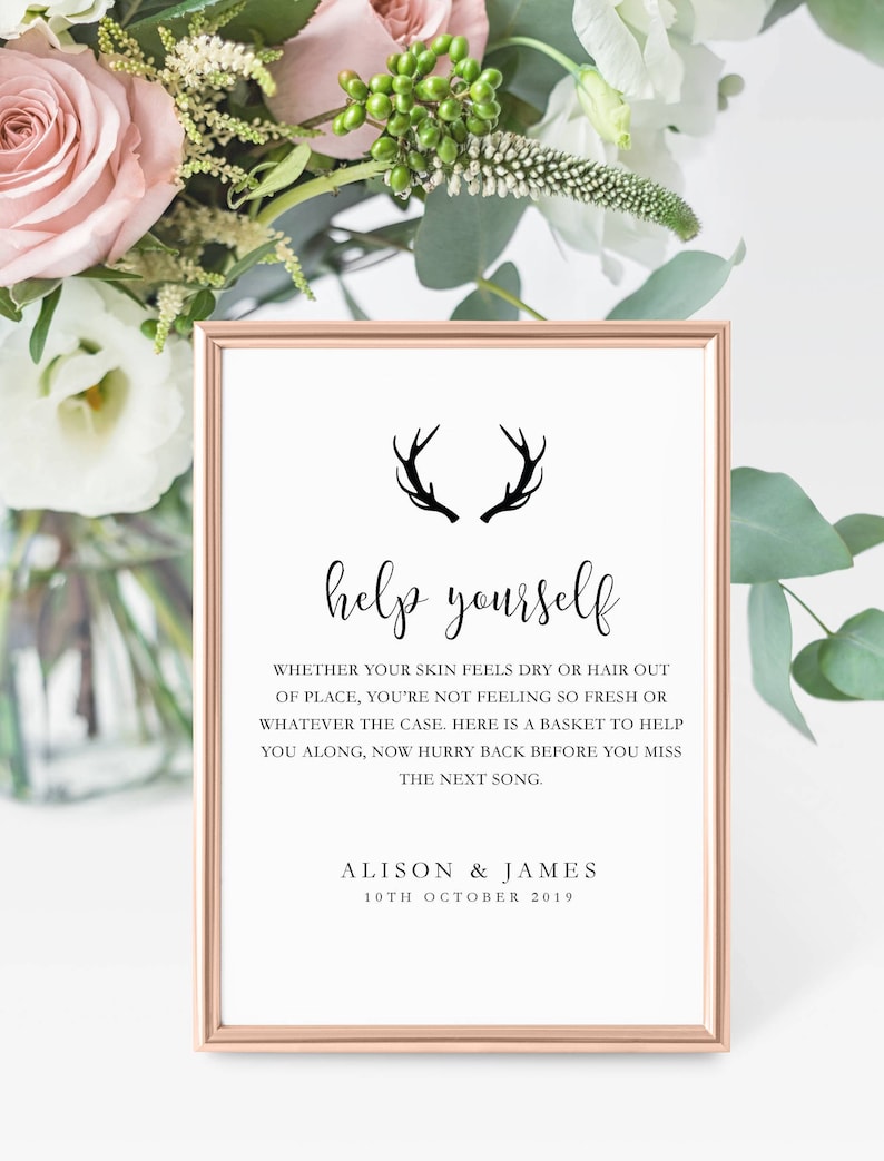 Guest Book Candy Bar Dessert etc Cards some personalised Ivory UNFRAMED Range of Antlers Wedding DayParty SignsStationery Cigar bar
