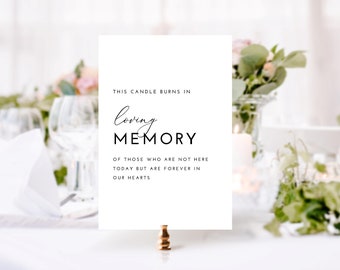 PRINTED - In Loving Memory - Wedding Memorial - Until we meet again - Fully printed