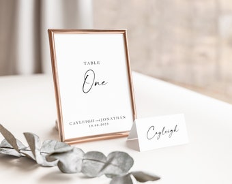 Cayleigh - Printed Modern, Bold Classic Table Number