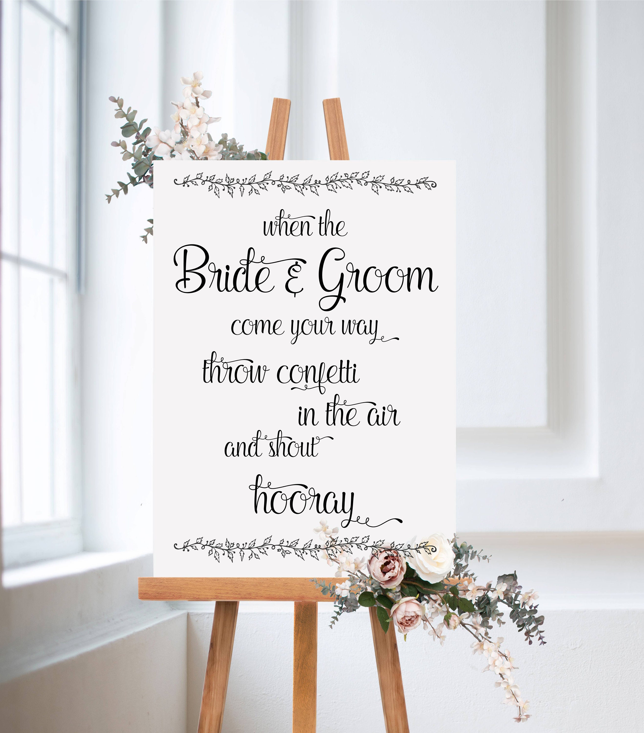 Confetti Wedding Sign Available Digitally or Printed Etsy UK