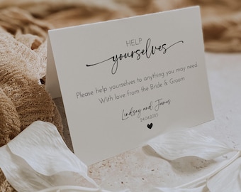 Printed Wedding/Party Toiletries/Bathroom sign-spoil your guests!