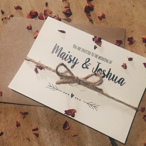 1 Rustic/Vintage/Shabby Chic 'Maisy' Wedding Invitation/card set Sample Concertina fold image 2