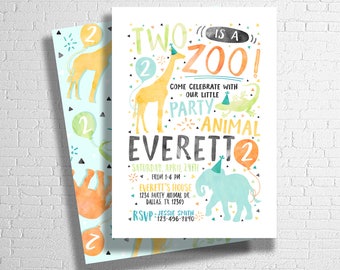Zoo invitation | Etsy