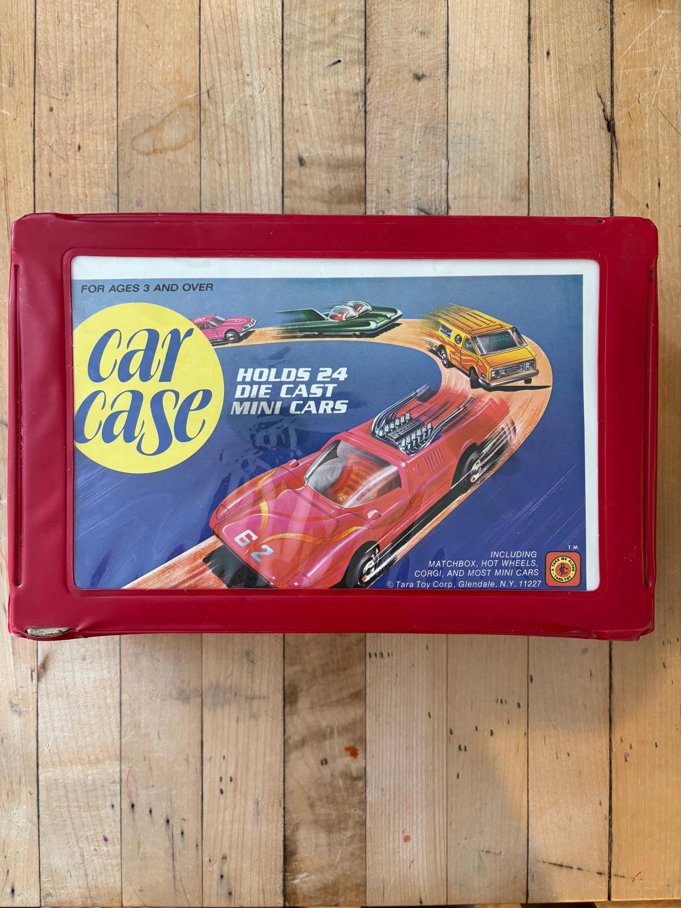 Toy Car Carrying Case, Matchbox, Hot Wheels, 24 Die Cast Cars