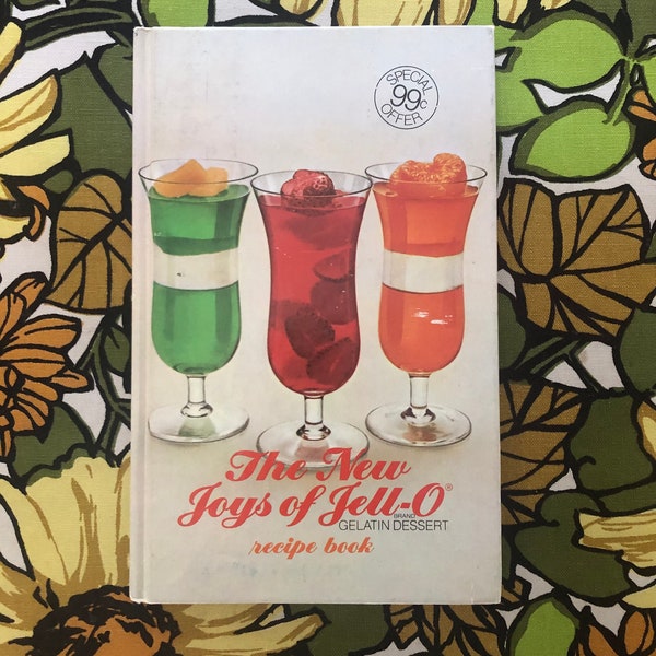 The New Joys of Jell-O recipe book, cookbook vintage kitchen