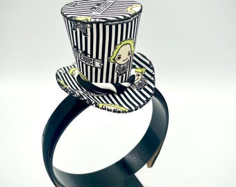 Halloween Mini Top Hat, Beetlejuice Costume Accessory