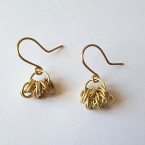 Yellow gold hoop earrings image 5