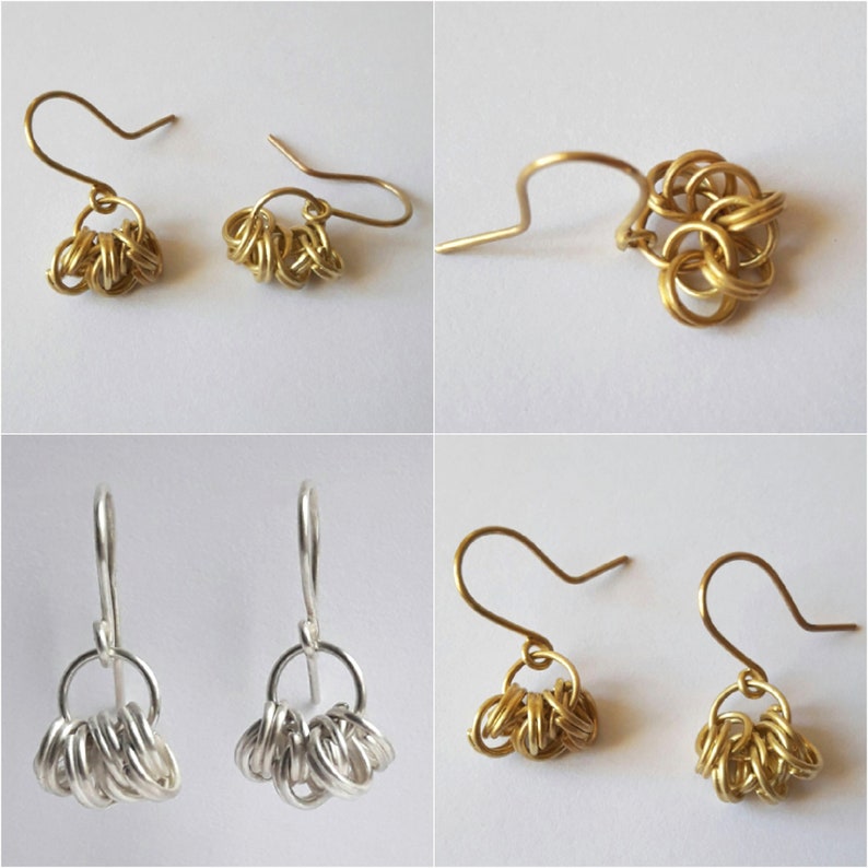 Yellow gold hoop earrings image 6