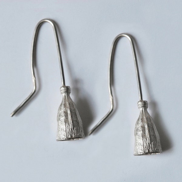 Boucles d'oreilles pendantes en argent 925, boucles pavot