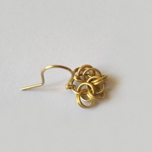 Yellow gold hoop earrings image 7