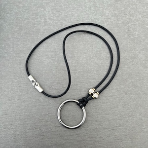 Eyeglass Loop Cord, Gender Neutral, Eyewear Accessories, Black Rubber, Readers Cord Holder, Sunglasses