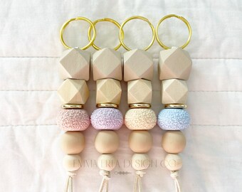 Embossed Bead Keychain
