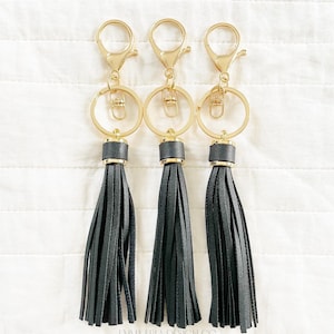 Black Leather Tassel