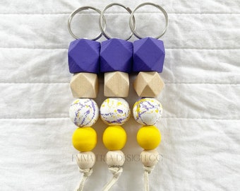 Purple & Yellow Keychain