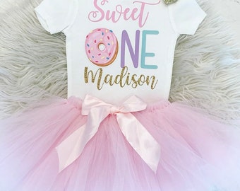 Donut Birthday | Sweet One | Personalized | One | 1st | First | Donut Outfit | Donut Party | Donut One