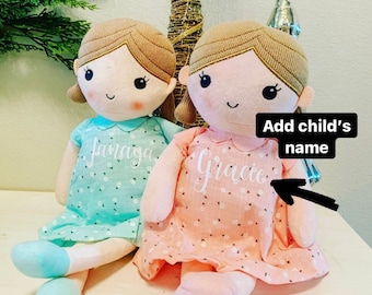 Personalized Rag Doll | 15 Inch Soft Doll, Baby Shower Gift