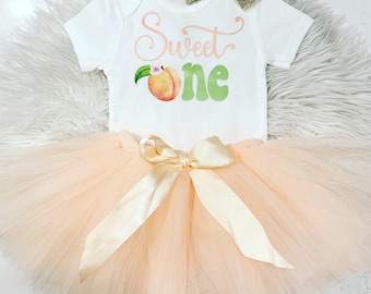 Peach Birthday | First Birthday | One | 1st | Birthday Outfit | Fruit Birthday | So Sweet | Sweet One | Birthday Shirt