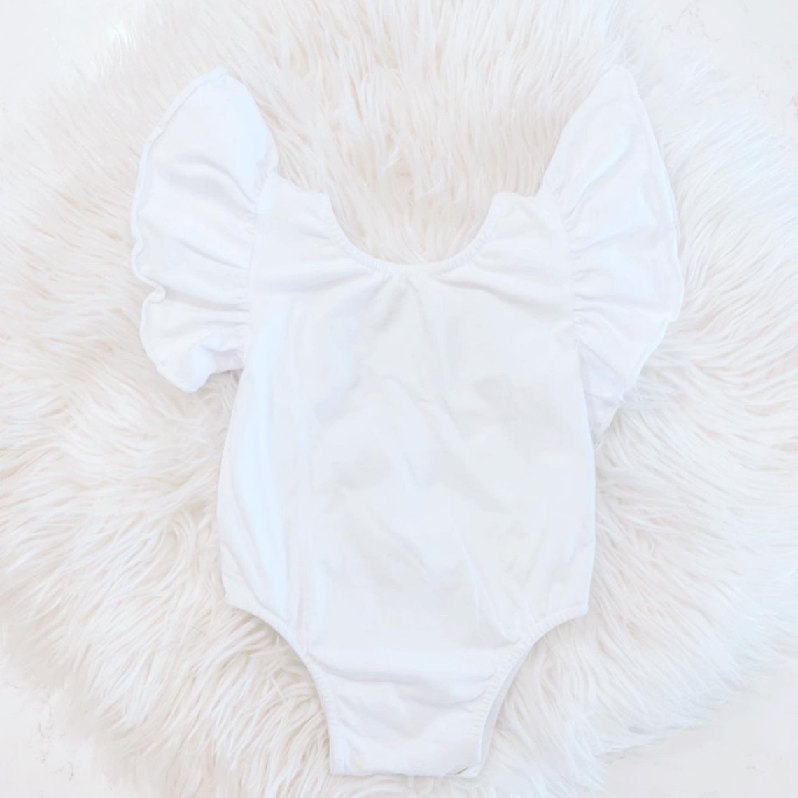 Girls Flutter Sleeve Bodysuit Baby Girl Flutter Sleeve Etsy