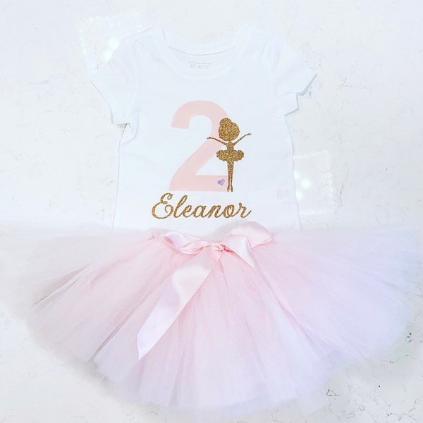 Girl's Ballerina Shirt | Ballerina Outfit | Ballerina Tutu| Birthday Outfit | Personalized