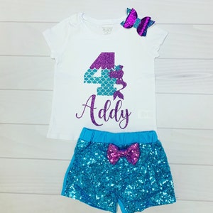 Girls Mermaid Shirt | Mermaid Outfit | Mermaid Party | Mermaid Birthday | Custom Outfit