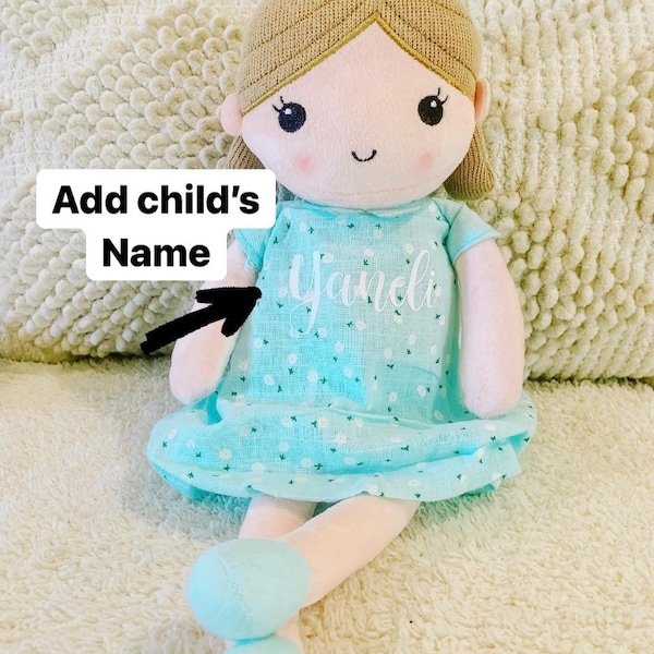 My First Doll | Soft Doll | Baby Doll | Gift For Baby | Gift For Girl | Personalized Doll | Rag Doll | Baby Shower Gift