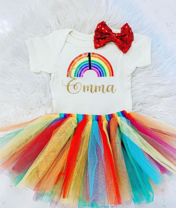 1st birthday rainbow outfit hotsell