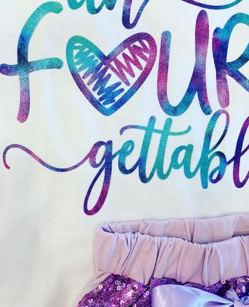4th Birthday Girl Outfit Unfourgettable Shirt | Fourth Birthday Shirt Girl | 4 Year Old Birthday Outfit | Personalized Birthday Girl Shirt Bild 2