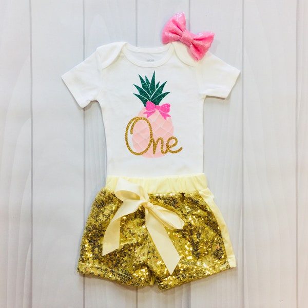 Pineapple 1st | Birthday Girl | Hawaii | Aloha Theme | Summer Outfit