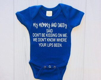 My Mommy And Daddy Said No Kissing | Custom | Baby Shower Gift | New Baby