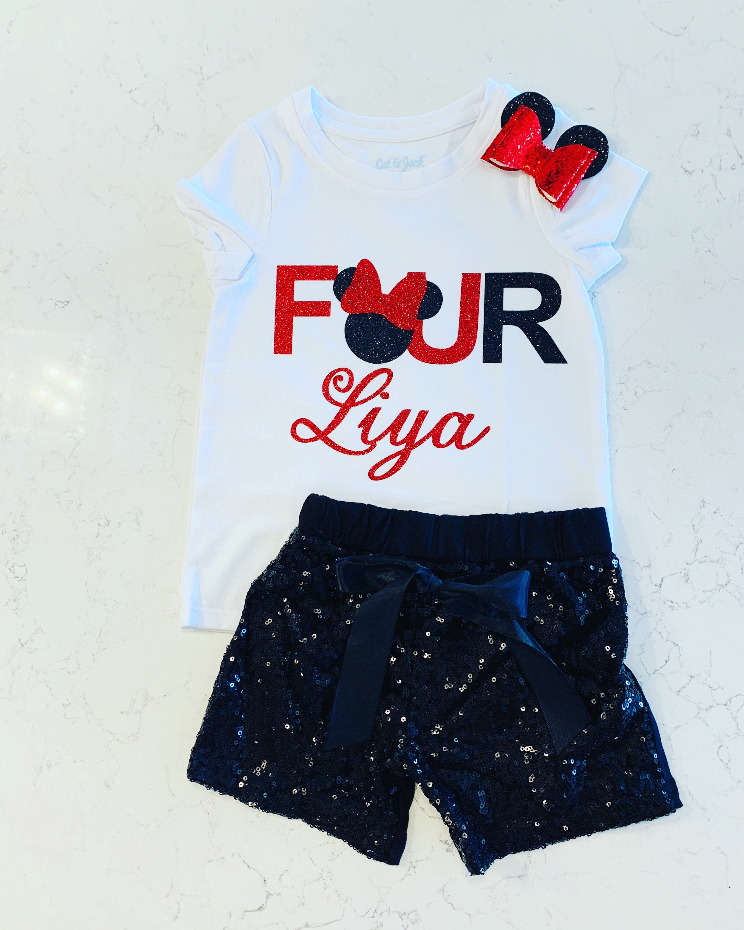 Minnie mouse 4th birthday clearance outfit
