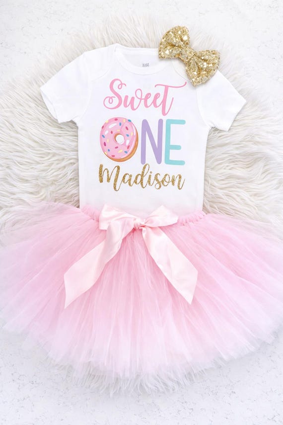 Sweet One Birthday Outfit Girl Donut Theme | First Birthday Outfit Girl Cake Smash | 1st Birthday Donut Outfit Personalized