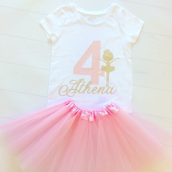 Ballerina Birthday Shirt | Birthday Outfit | Custom Name | Ballet Dancer