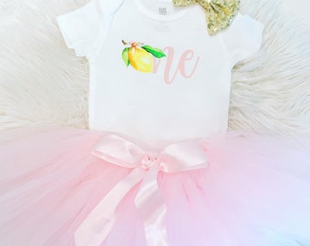 Lemon Birthday | Summer Birthday | Girls Birthday Outfit | One | 1 | First | 1st Birthday