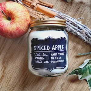 Apple Cinnamon Candle, Spiced Apple Autumn Candle, Christmas Candles, Christmas Gift, New Home Gift