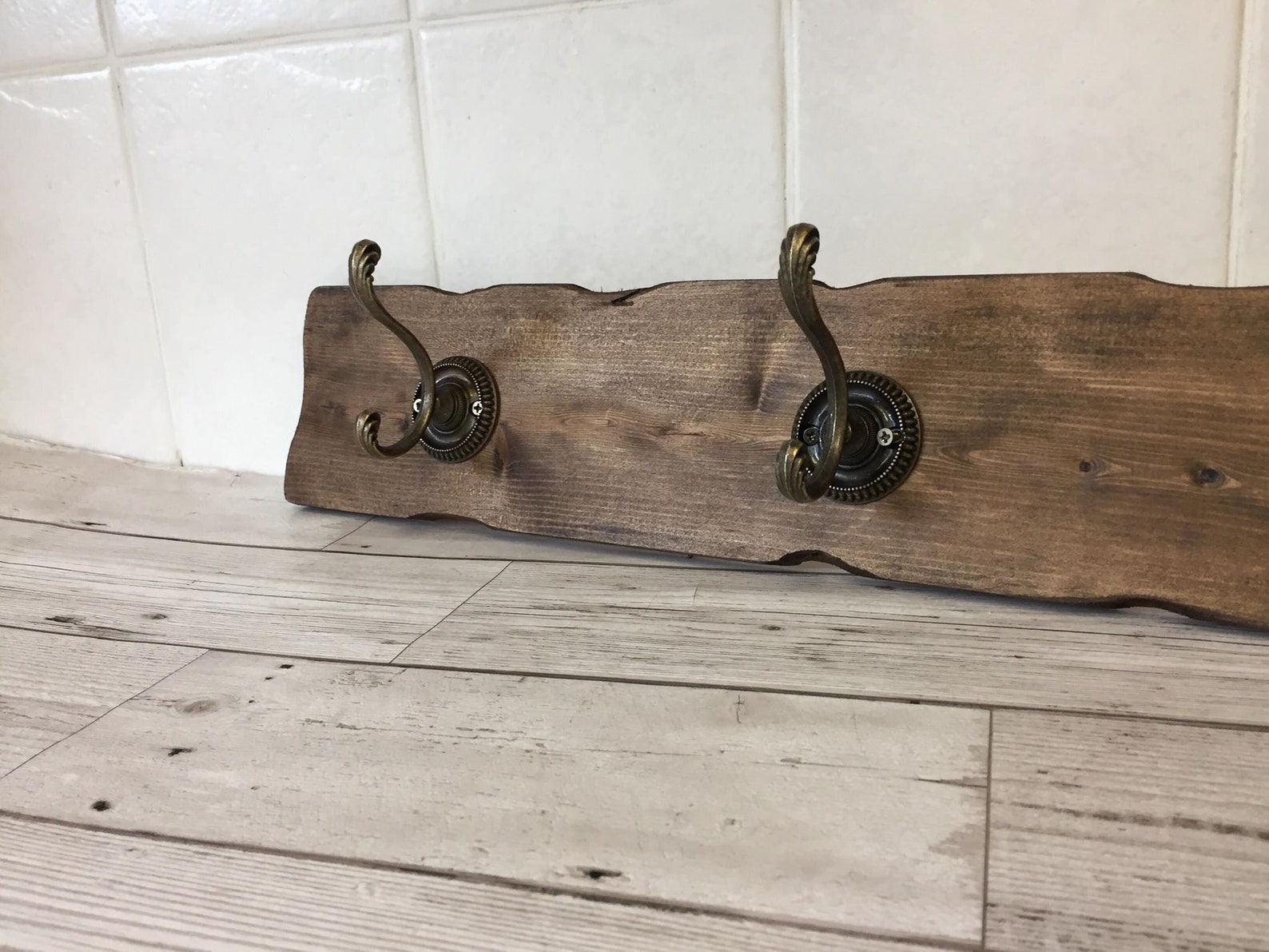 Large Wooden Coat Rack Antique Style Coat Rack Rustic Wooden Etsy