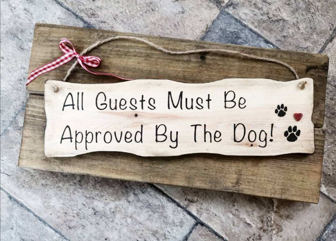 Dog Lover Gift Rustic Wooden Sign Wooden Dog Sign Funny Dog Etsy