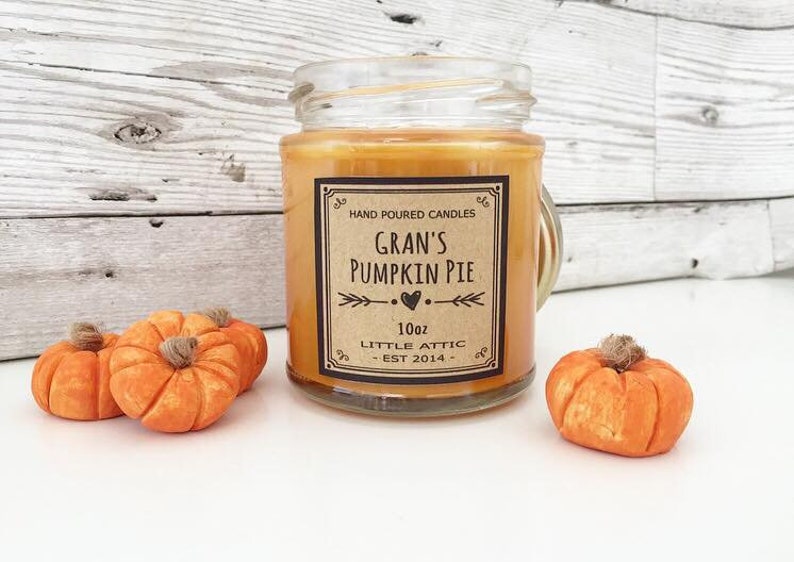 Pumpkin Pie Scented Soy Candle Pumpkin Candle Pumpkin Soy Etsy