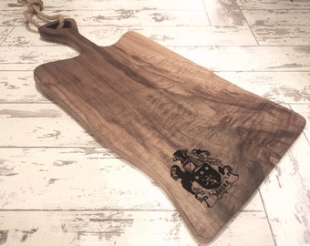 Large Chacutarie Board, Personalised Cutting Board, Black Walnut Rustic Tray, Kitchen Decor, Birthday Gift