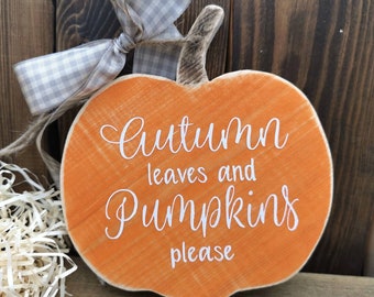 Pumpkin Decor, Rustic Autumn Decor, Fall Decor, Halloween Decor, Rustic Wood Sign, Fall Gift Ideas