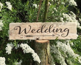 Rustic Wedding Sign: Handmade Wooden Decor, Outdoor Summer Wedding