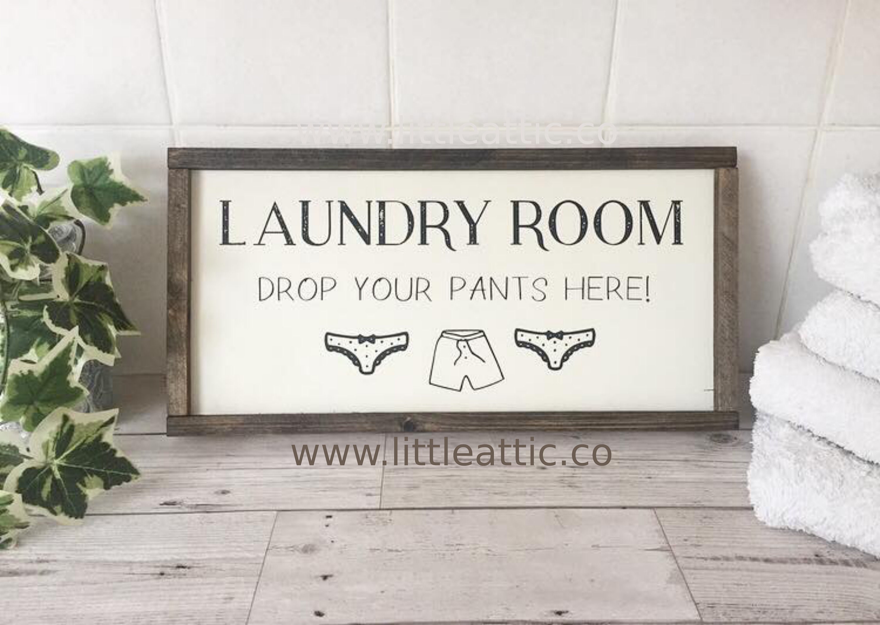 Laundry Room Decor Laundry Sign Rustic Wooden Sign Laundry  Etsy