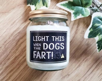 Bougie de soja éliminant les odeurs d'animaux de compagnie, cadeau de fantaisie pour amoureux des chiens