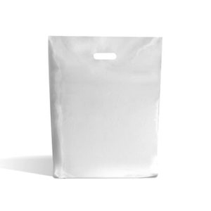 Coloured Carrier Bags White Purple Green Red Black 15 x 18 x 3 Inch Large Shopping Retail image 6