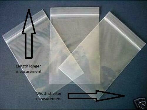 Grip Seal Bags All Sizes Resealable Self Seal Clear Polythene Poly Zip ...